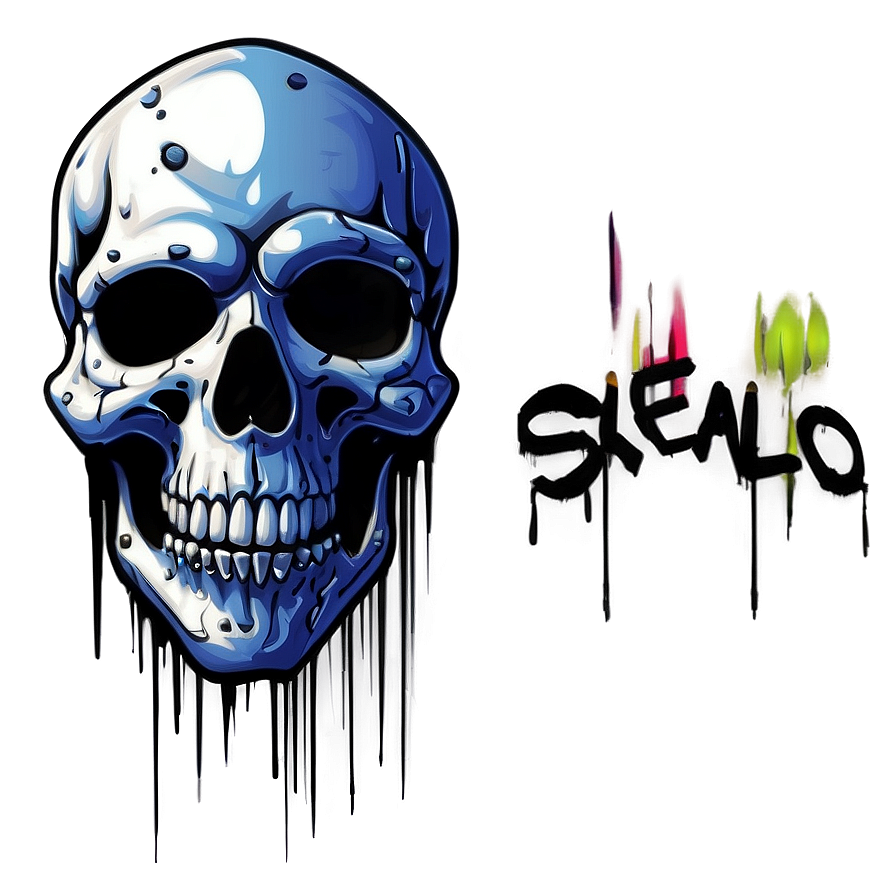 Urban Skull Face Graffiti Png 69 PNG Image