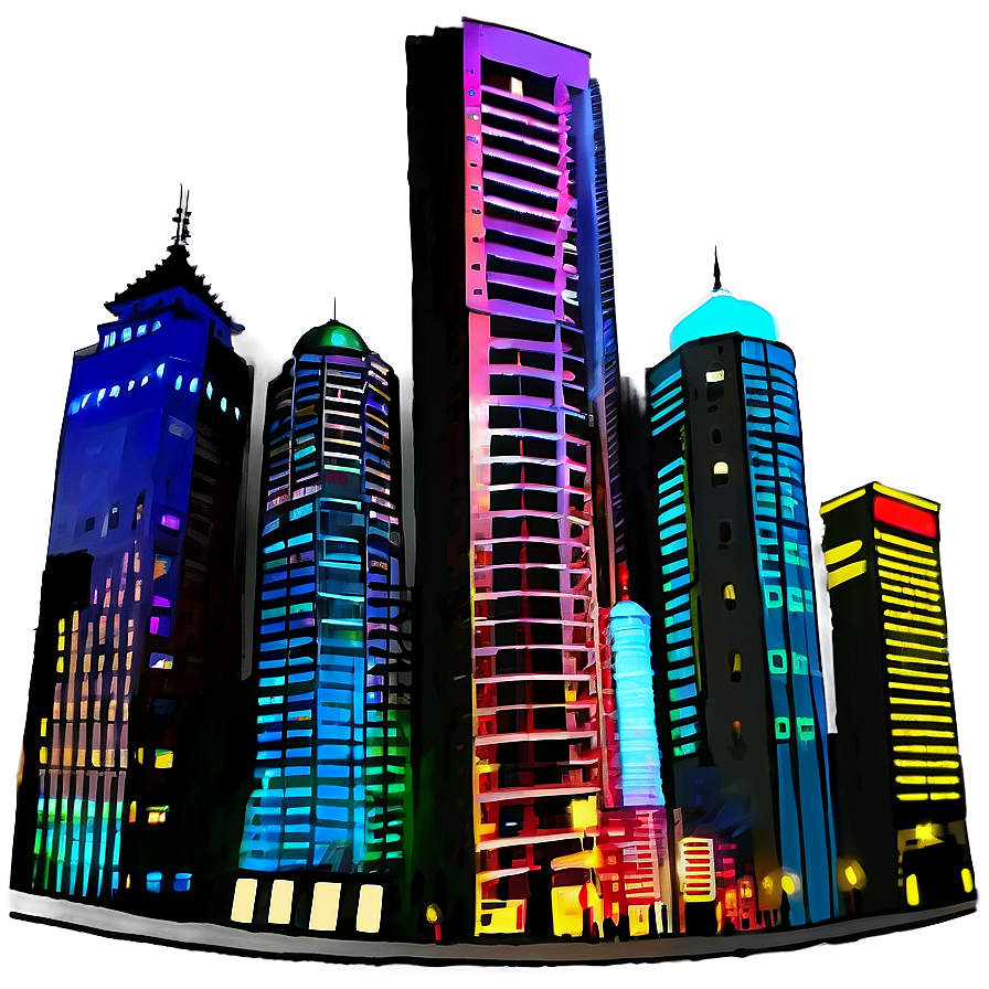 Urban Skyscraper Skyline Png 05212024 PNG Image