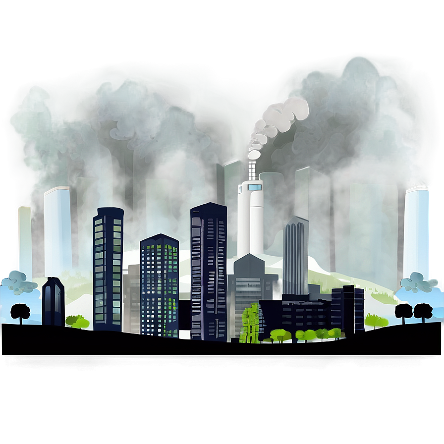 Urban Smog Landscape Png Qcw PNG Image