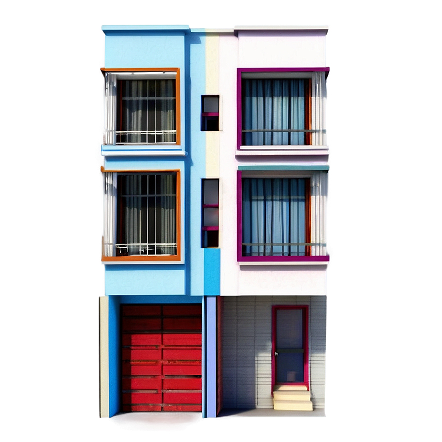 Urban Townhouse Facade Png Cyg10 PNG Image