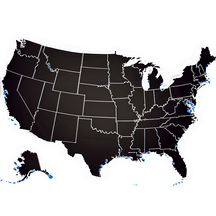 Us Map Outline A PNG Image