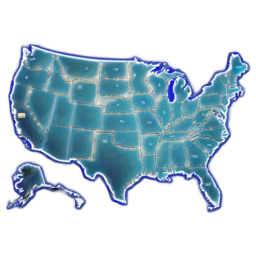 Us Map Outline For Home Decor Png Vxe11 PNG Image