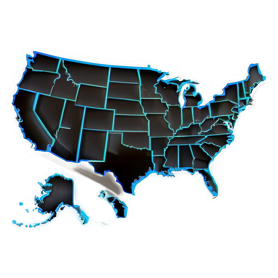 Us Map Outline Vector Png Byj PNG Image