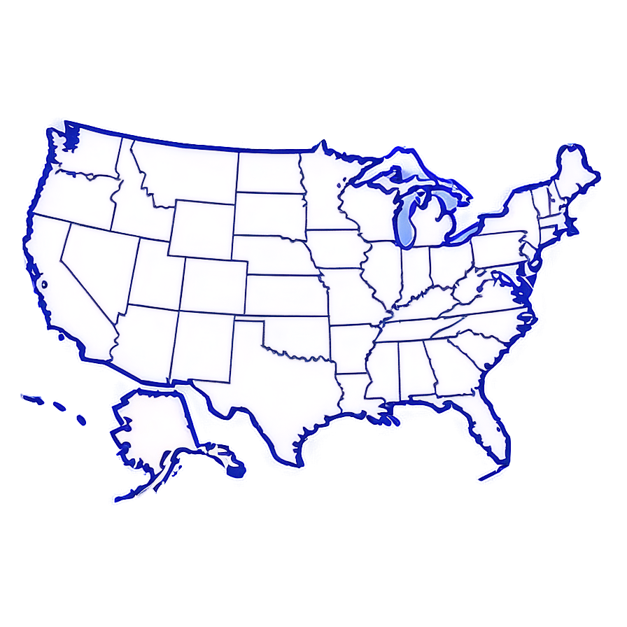 Usa Map For Coloring Png 05252024 PNG Image