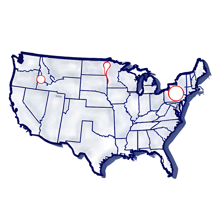 Usa Outline With Landmarks Png Ehh52 PNG Image