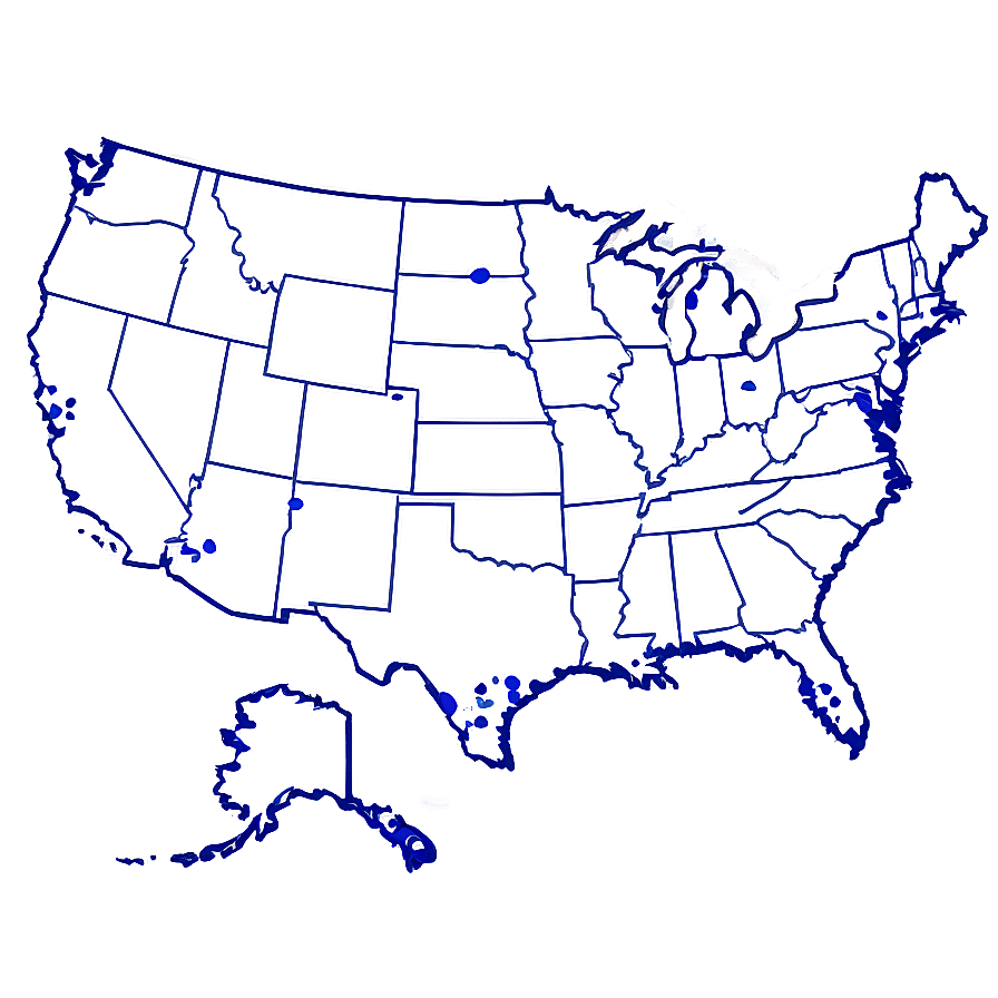 Usa Outline With Rivers Png 78 PNG Image