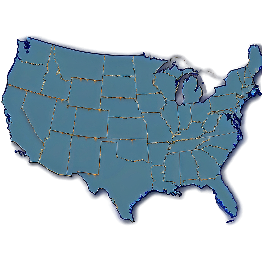 Usa States Detailed Map Png 06292024 PNG Image