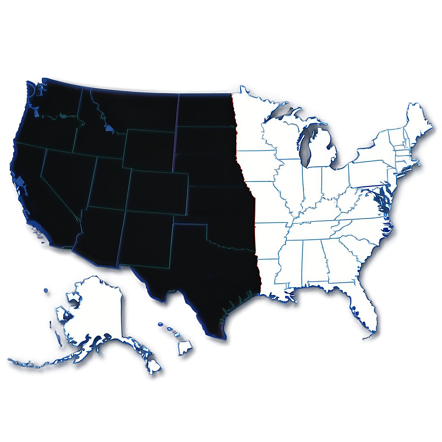 Usa States Outline Png 5 PNG Image