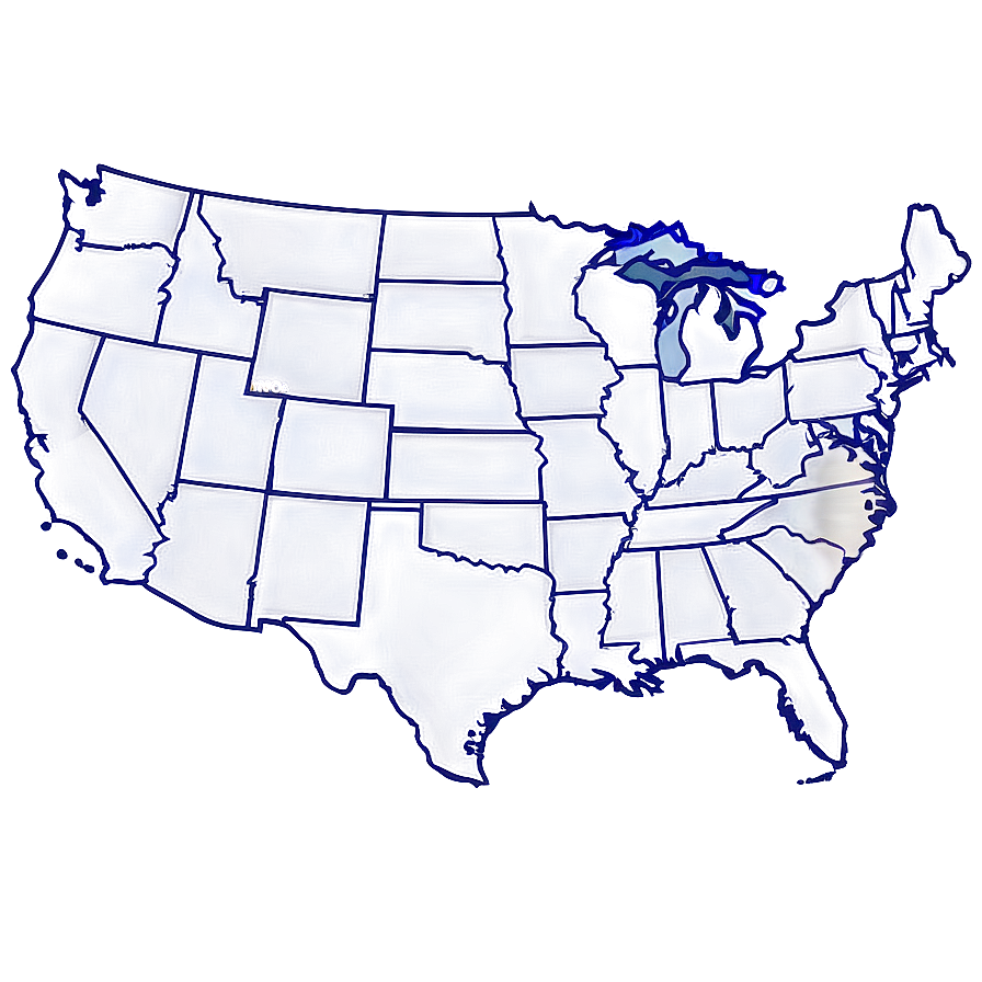 Usa States Outline Png Rne PNG Image