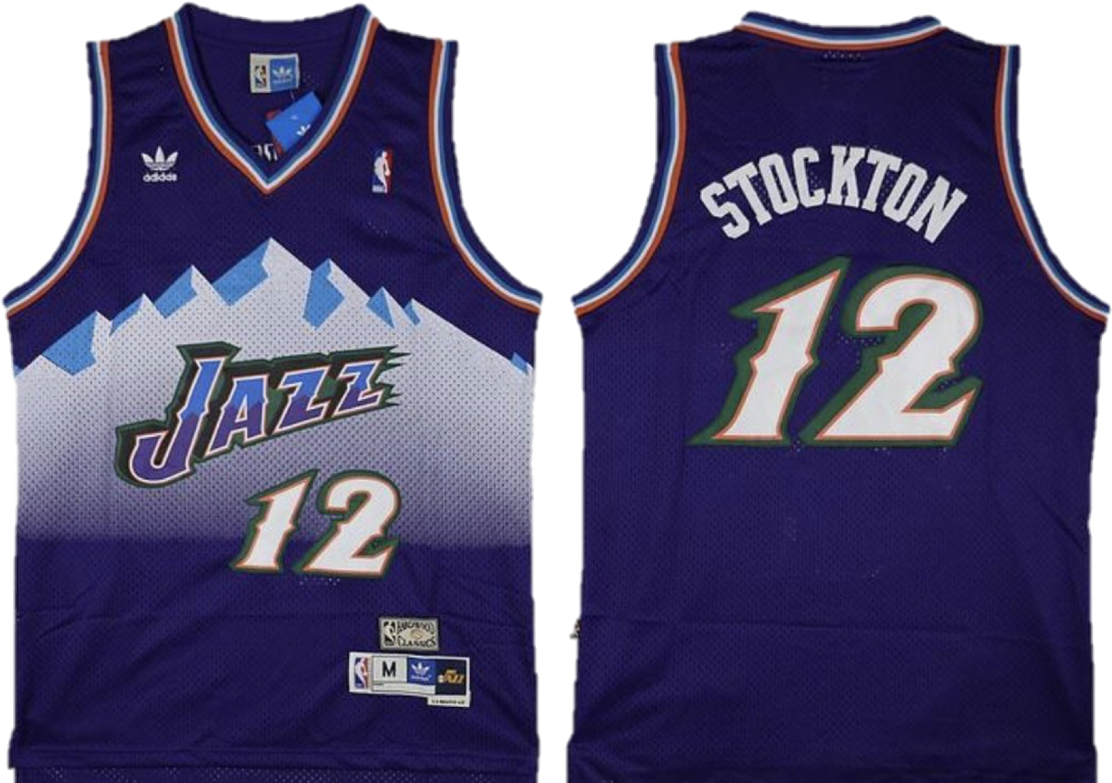 Utah Jazz Stockton12 Jersey PNG Image