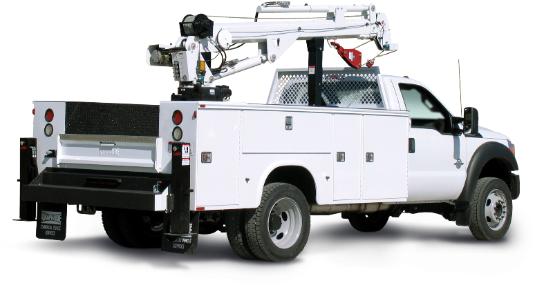 Utility_ Bucket_ Truck_ Side_ View.png PNG Image