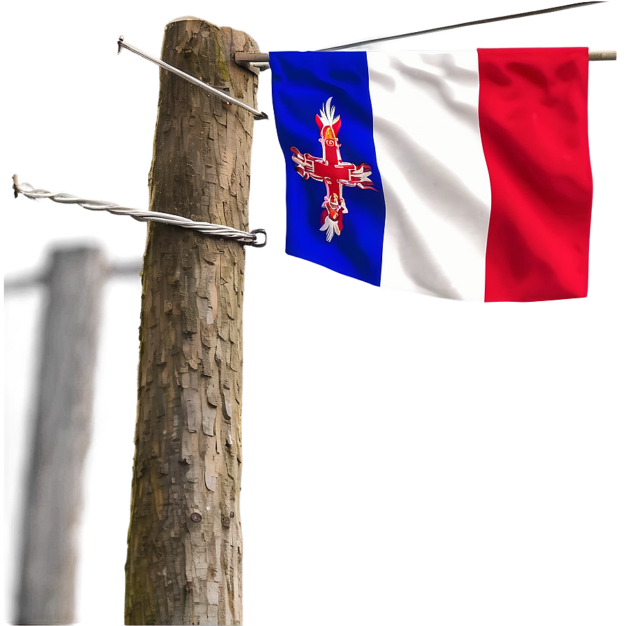 Utility Pole With Flags Png 06262024 PNG Image