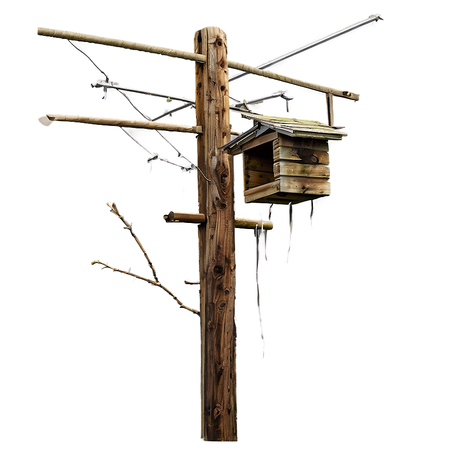 Utility Pole With Nest Png 52 PNG Image