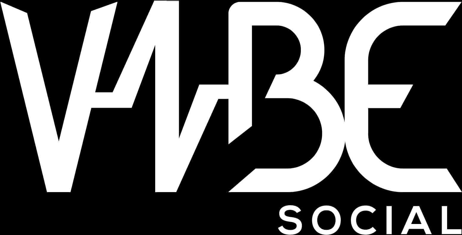 V I B E_ Social_ Logo_ Black_and_ White PNG Image