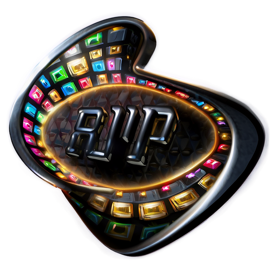 V I P Casino Roulette Wheel Design PNG Image