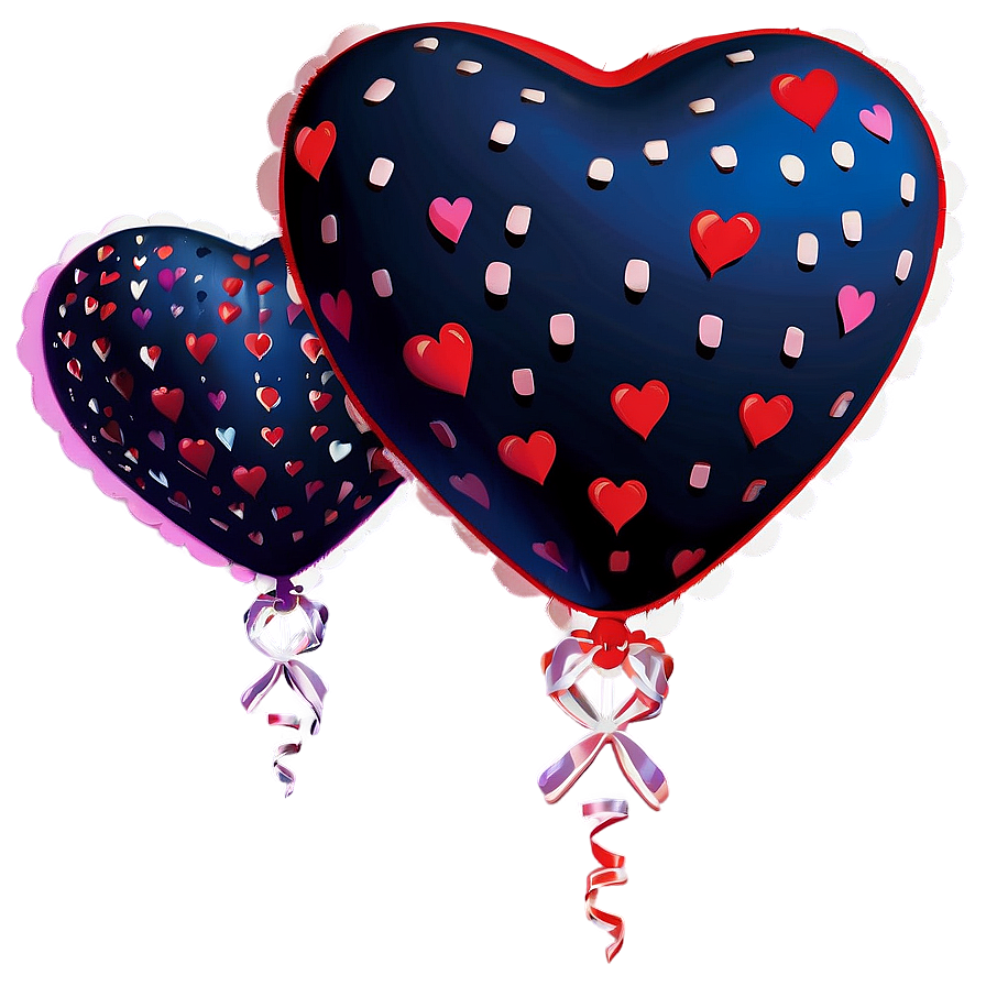 Valentine Heart Balloon Png 06262024 PNG Image