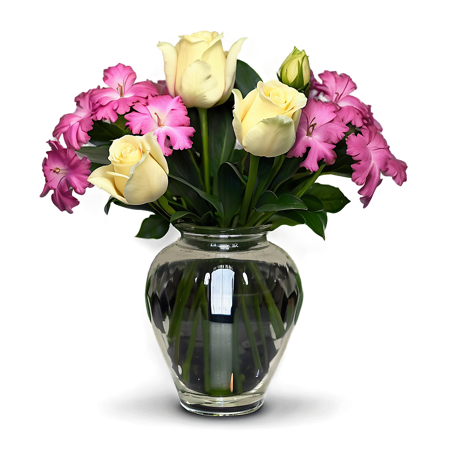 Valentine's Day Flowers In Vase Png Cma32 PNG Image