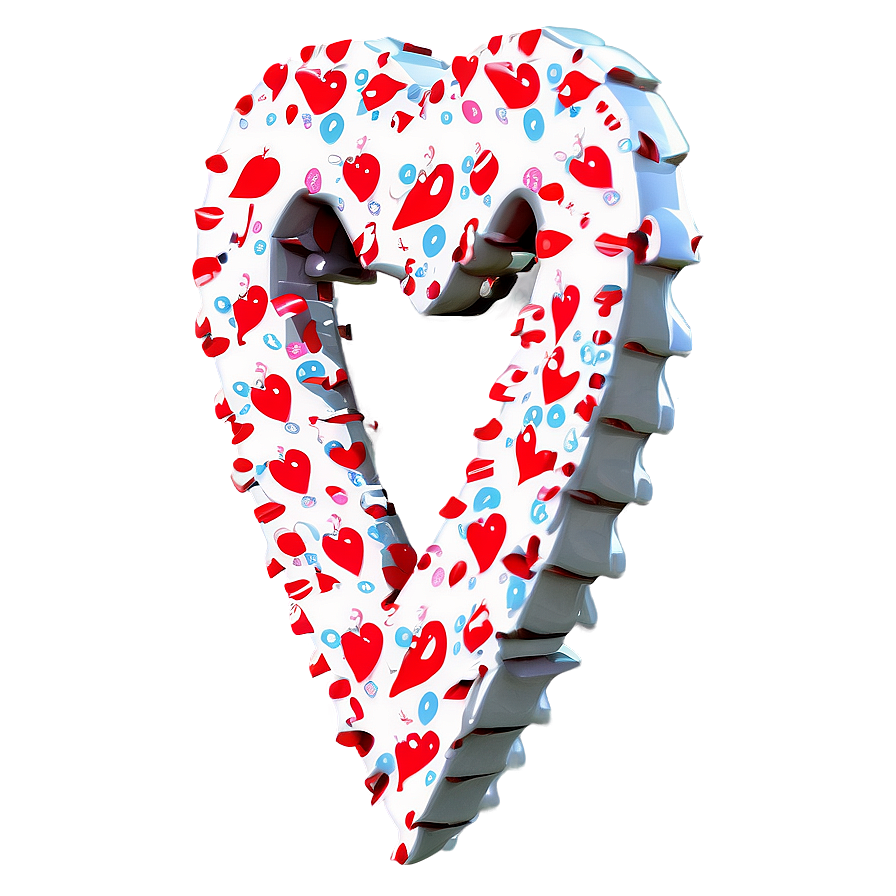 Valentine's Day Heart Wreath Png Sak81 PNG Image