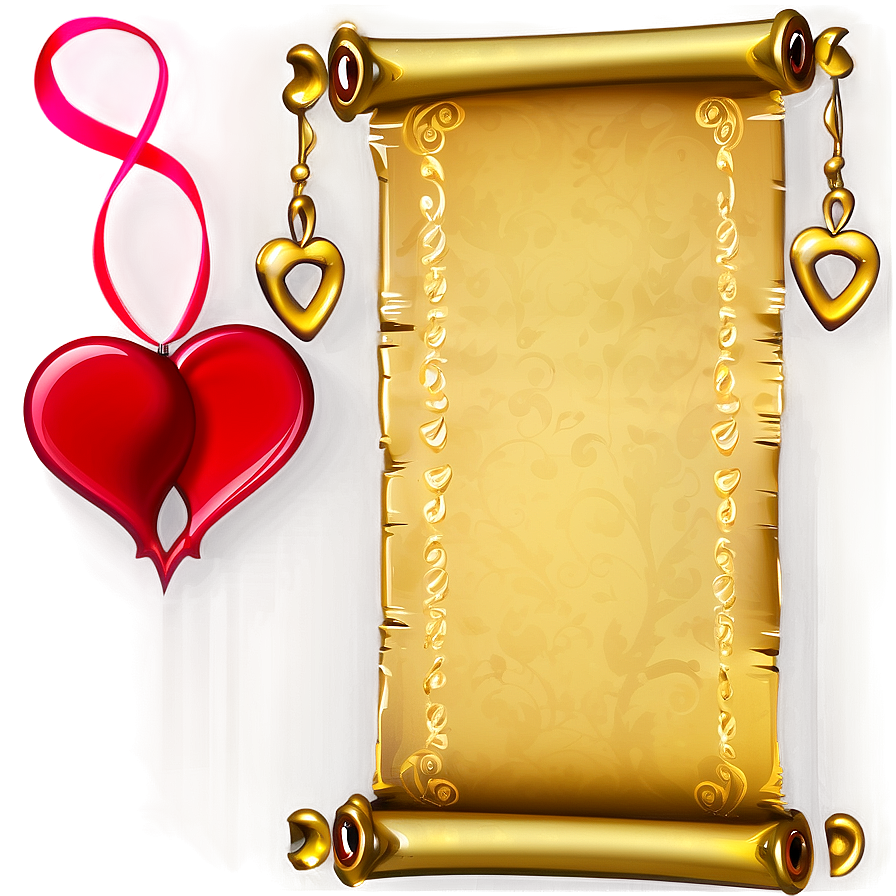 Valentine's Day Love Scroll Png 15 PNG Image