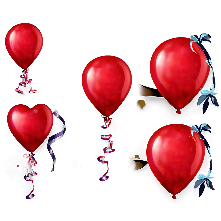 Valentine's Day Red Balloons Png 52 PNG Image