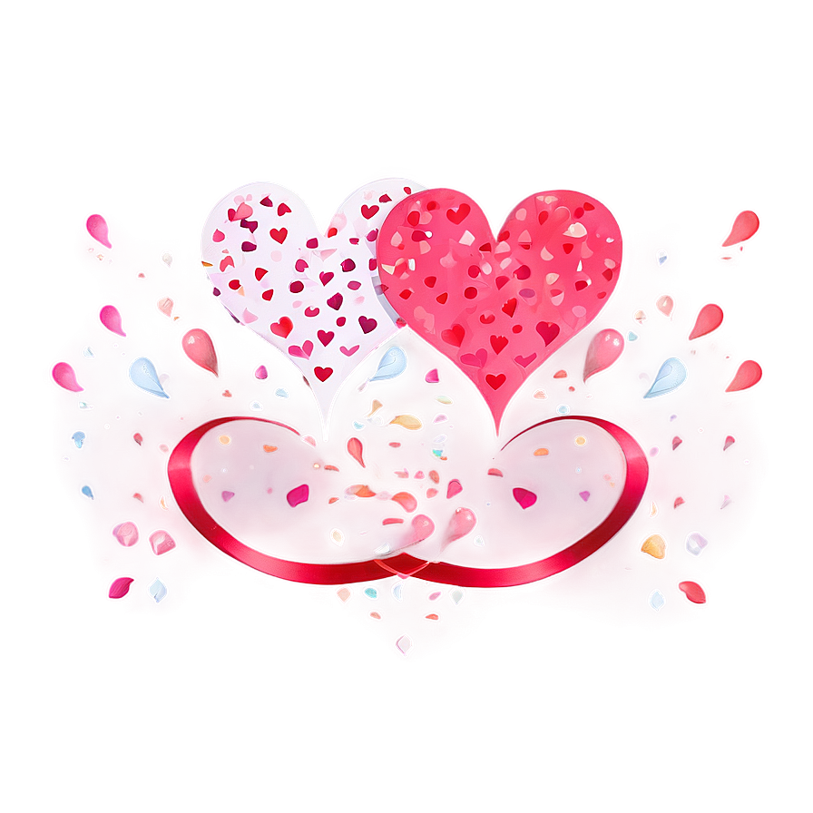 Valentines Day Heart Confetti Png Dda4 PNG Image