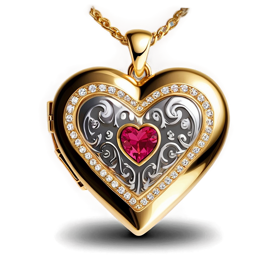 Valentines Day Heart Locket Png Iee19 PNG Image