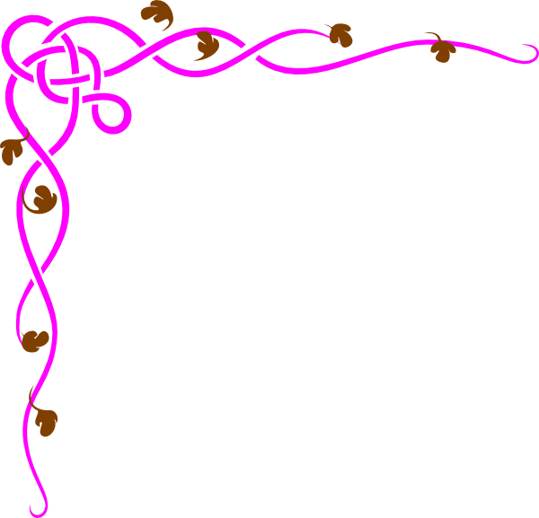 Valentines Day Pink Knot Border PNG Image