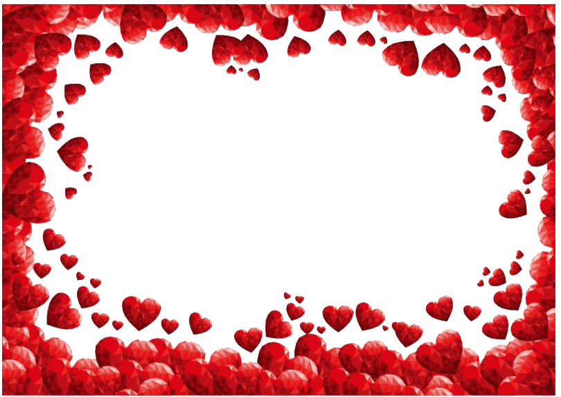 Valentines Heart Frame Border PNG Image