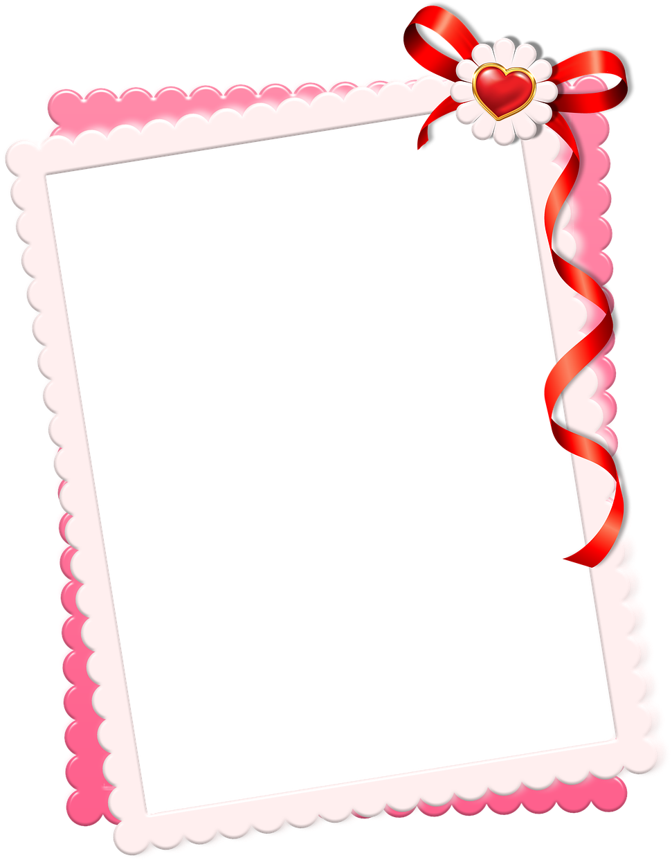 Valentines Heart Frame PNG Image