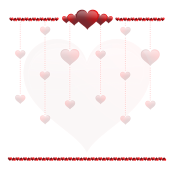 Valentines Hearts Dark Backdrop PNG Image