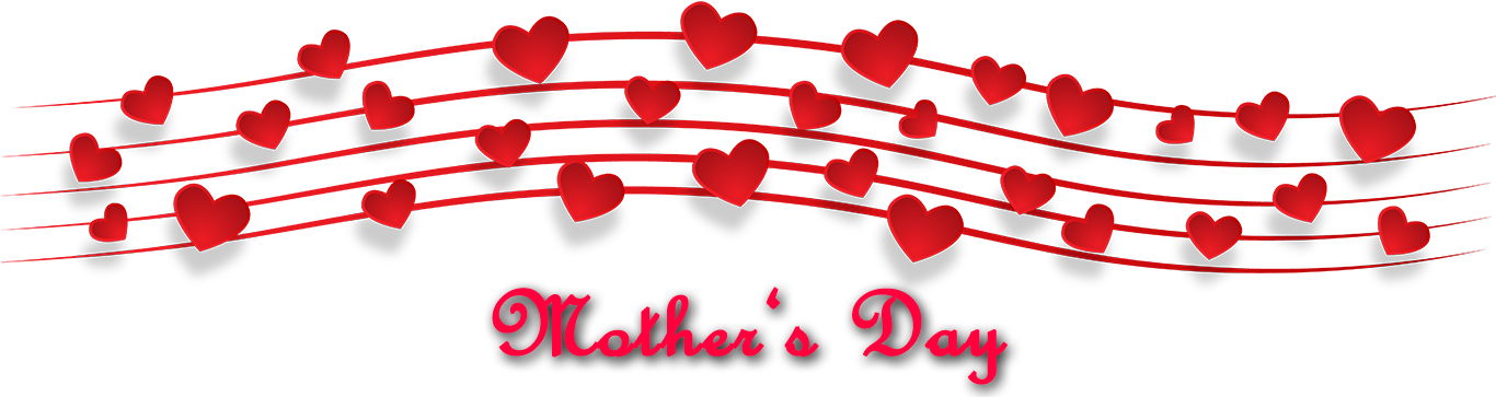 Valentines Hearts Mothers Day PNG Image