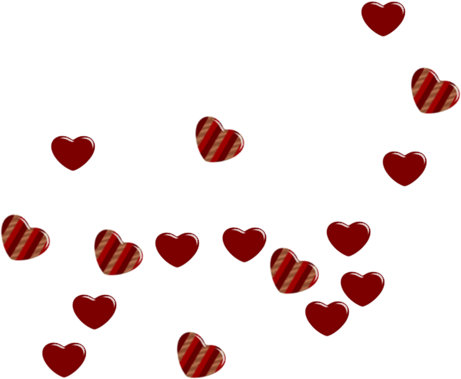 Valentines Hearts Pattern PNG Image