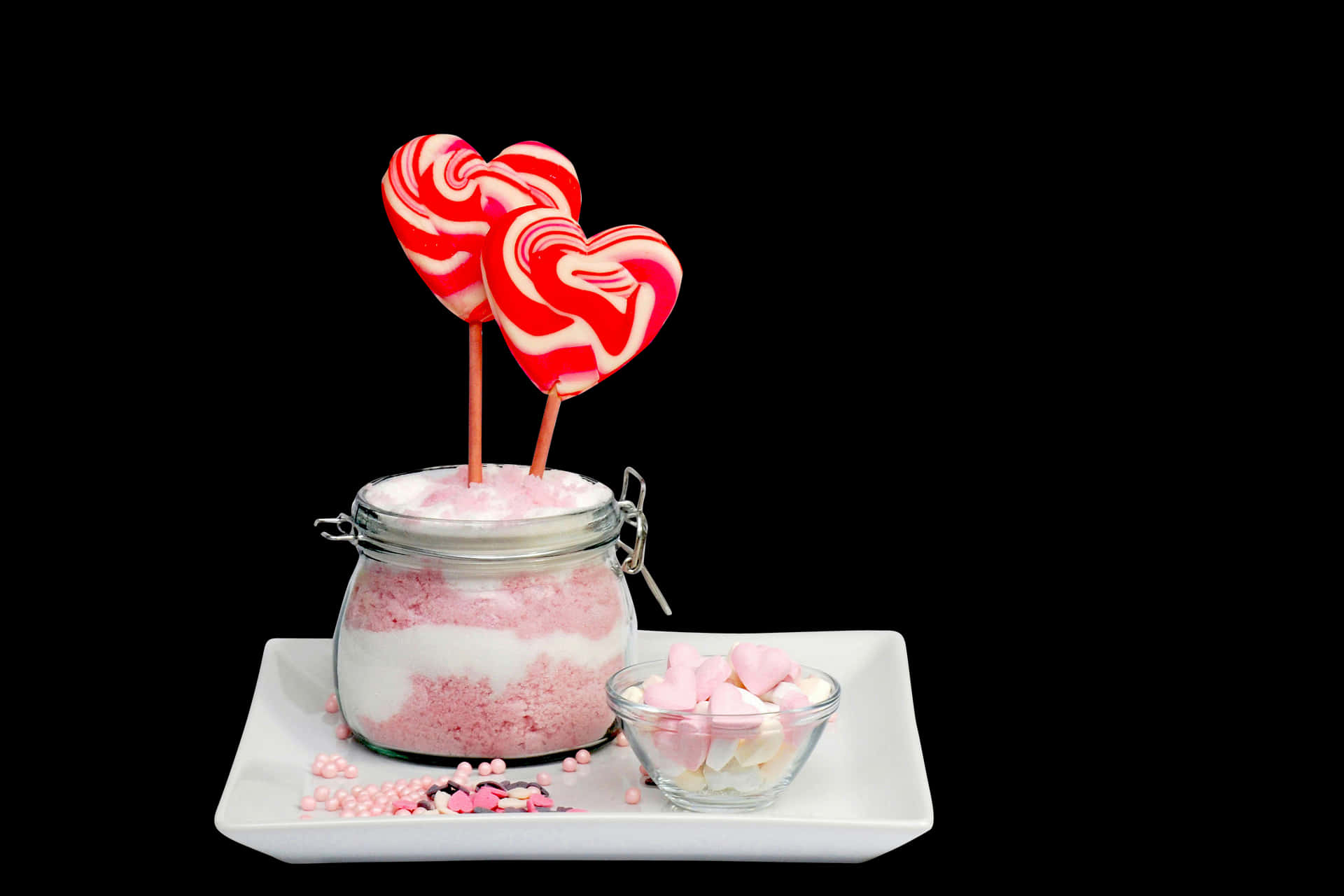 Valentines Sweet Treats Display PNG Image