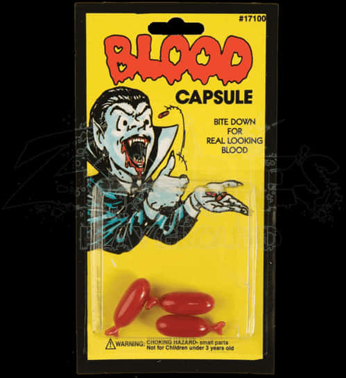 Vampire Blood Capsules Packaging PNG Image