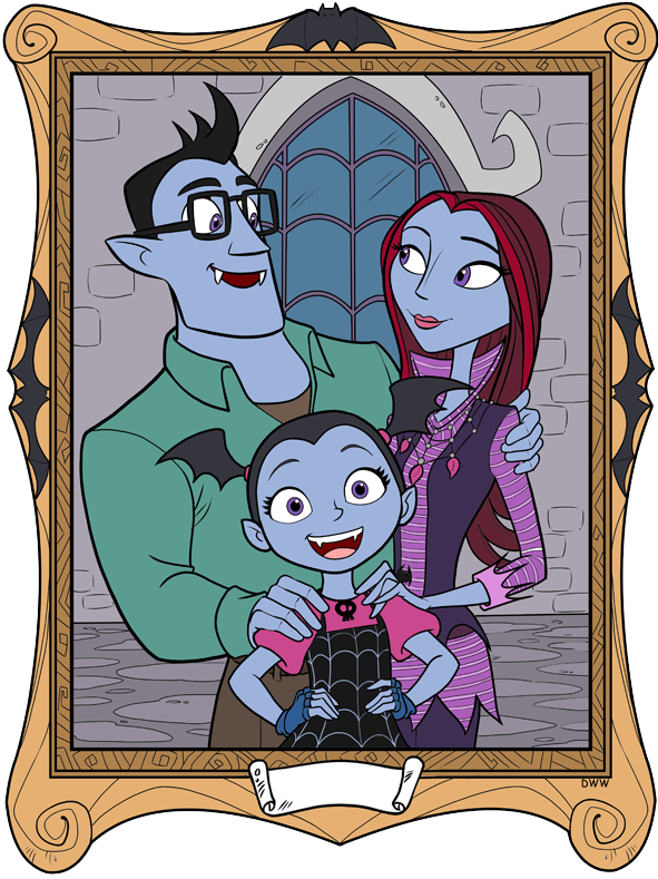 Vampirina Family Portrait PNG Image