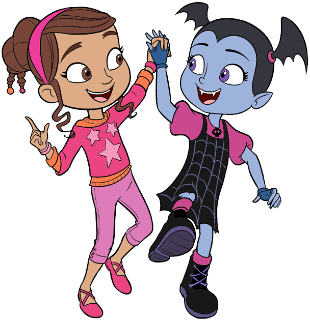 Vampirinaand Friend Happy Dance PNG Image