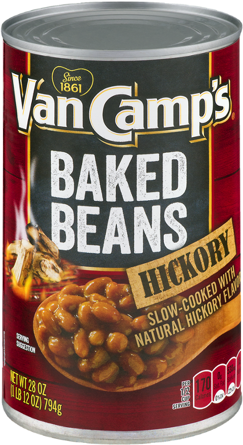 Van Camps Hickory Baked Beans Can PNG Image