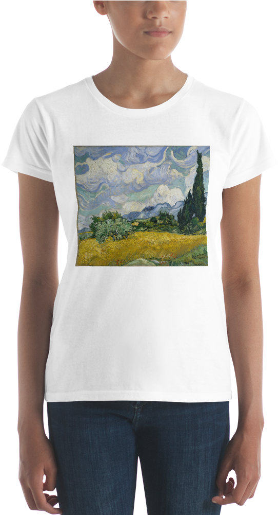 Van Gogh Artwork T Shirt Design PNG Image