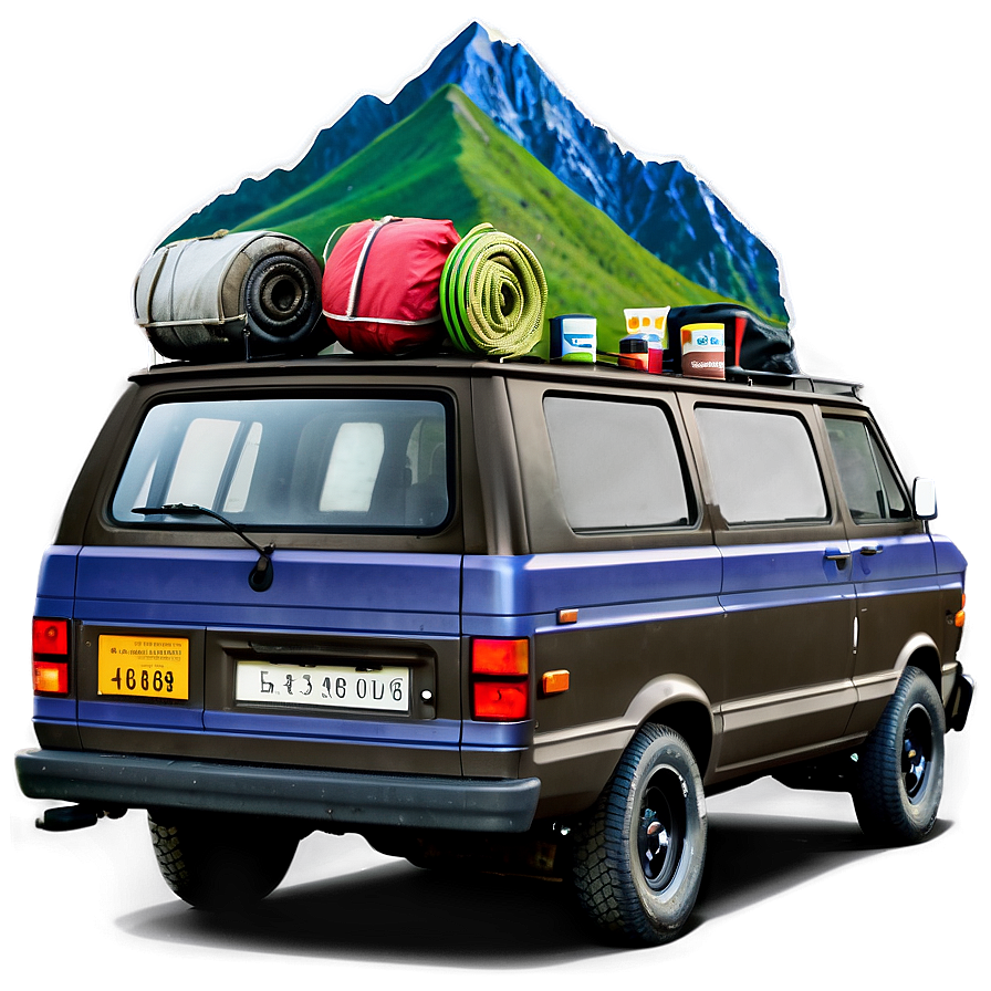 Van With Camping Gear Png 68 PNG Image