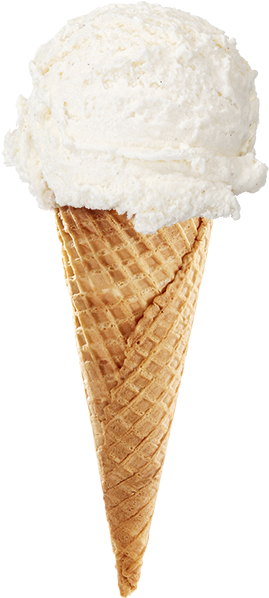 Vanilla Ice Cream Cone PNG Image