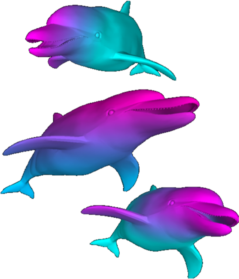 Vaporwave Aesthetic Dolphins PNG Image