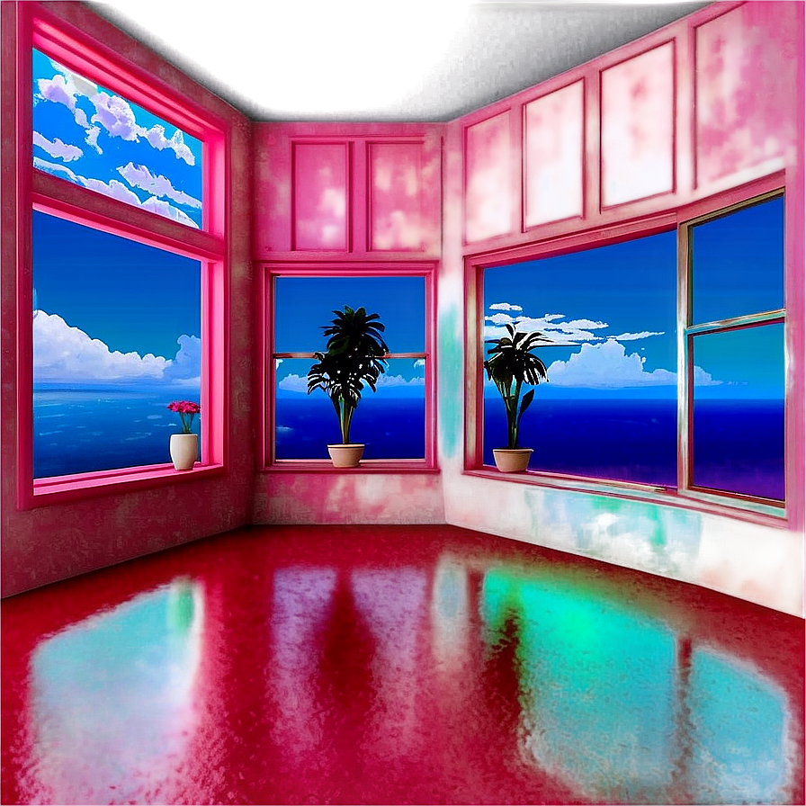 Vaporwave Aesthetic Room Png Ohw PNG Image