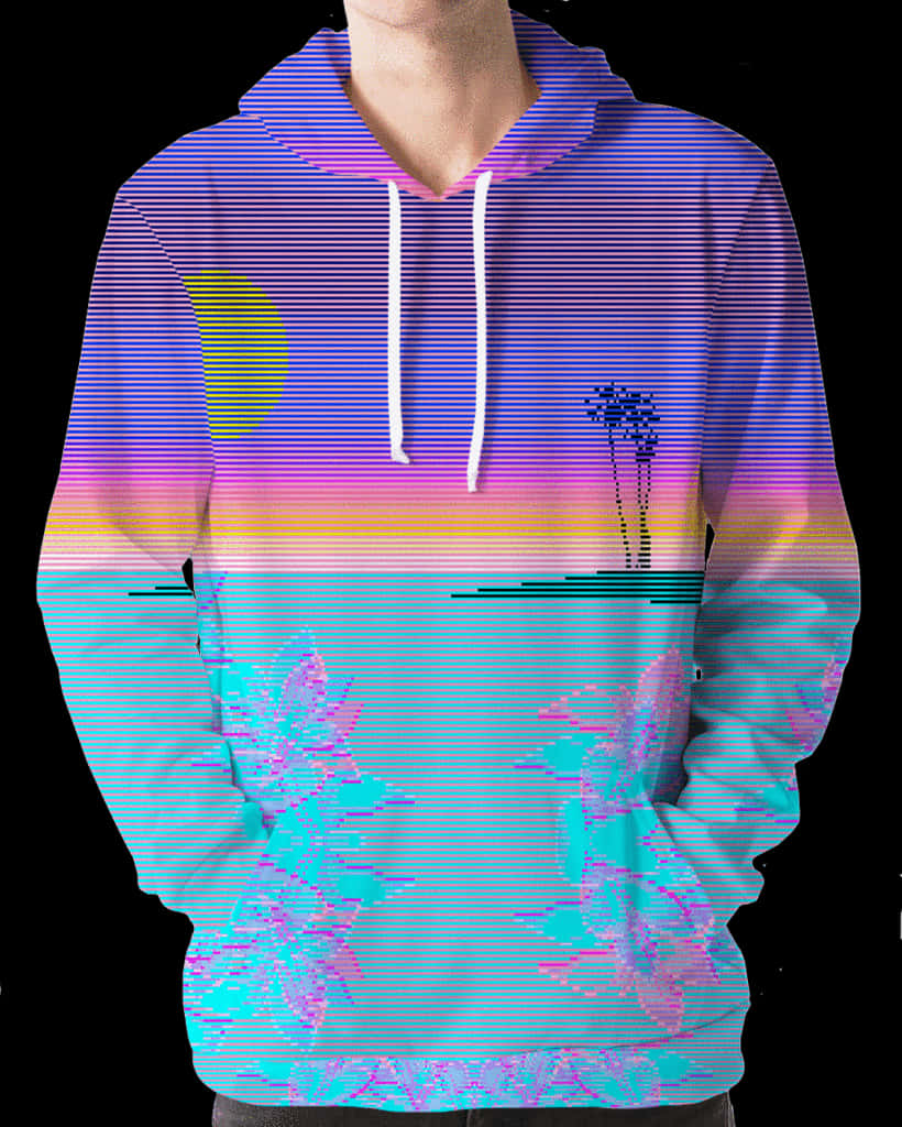 Vaporwave Hoodie Aesthetic PNG Image