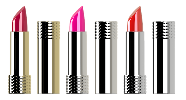 Variety Lipstick Shades Black Background PNG Image