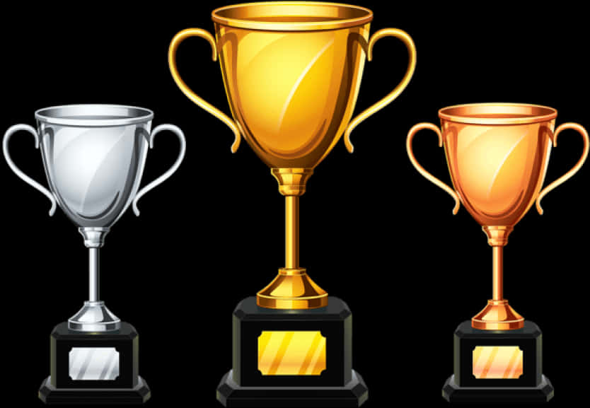 Varietyof Awards Trophies PNG Image