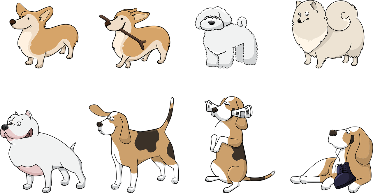 Varietyof Dog Breeds Illustration PNG Image