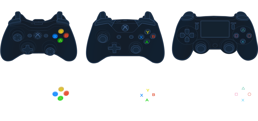 Varietyof Game Controllers Illustration PNG Image