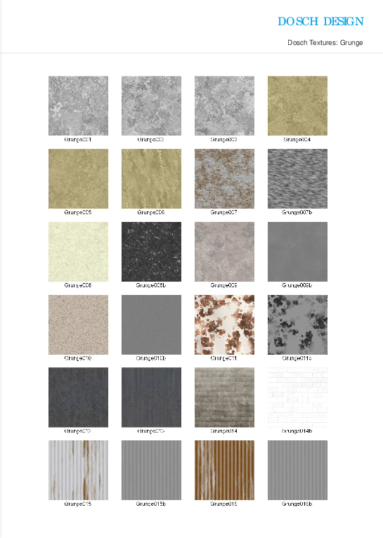 Varietyof Grunge Textures Preview PNG Image