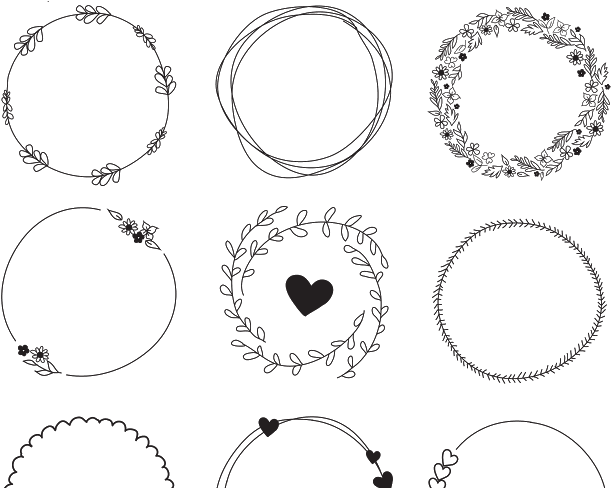 Varietyof Laurel Wreaths PNG Image