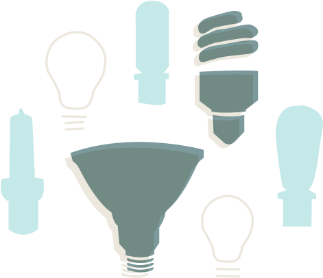 Varietyof Light Bulbs Graphic PNG Image